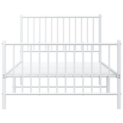 vidaXL Estructura cama sin colchón con estribo metal blanco 100x200 cm