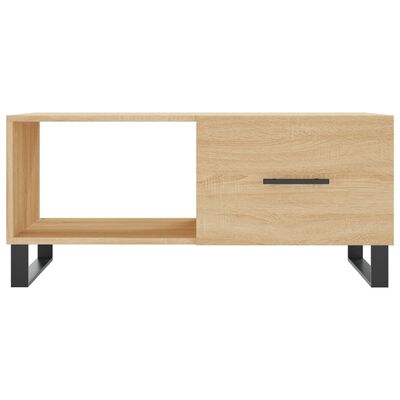 vidaXL Mesa de centro madera contrachapada roble Sonoma 90x50x40 cm