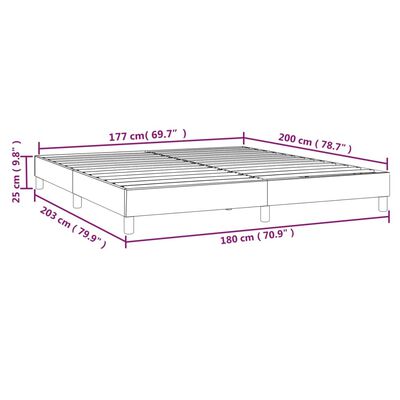 vidaXL Estructura de cama de cuero sintético negro 180x200 cm