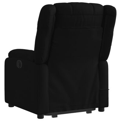 vidaXL Sillón de masaje eléctrico reclinable elevable tela negro