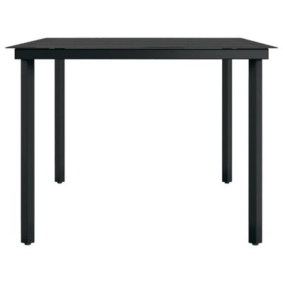 vidaXL Juego de comedor para jardín 7 piezas negro