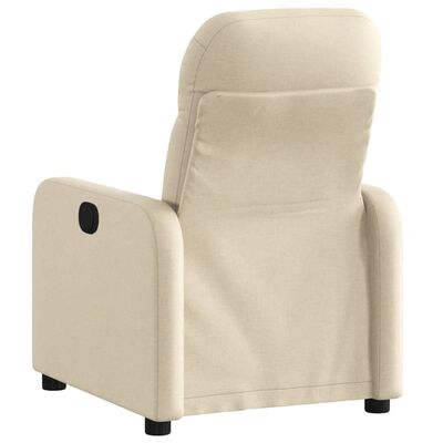 vidaXL Sillón reclinable de tela crema