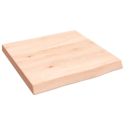 vidaXL Encimera de baño madera maciza sin tratar 40x40x(2-4) cm