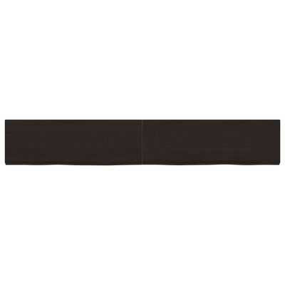 vidaXL Estante pared madera roble tratada marrón oscuro 180x30x(2-4)cm