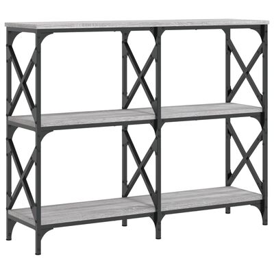 vidaXL Mesa consola madera de ingeniería gris Sonoma 100x28x80,5 cm