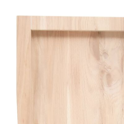 vidaXL Encimera de baño madera maciza sin tratar 140x30x(2-6) cm
