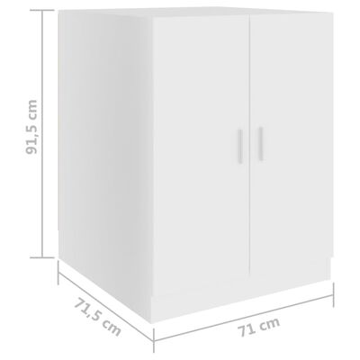 vidaXL Mueble para lavadora BERG madera maciza blanco 76x27x164,5 cm –  Bechester