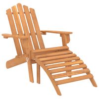 vidaXL Silla de jardín Adirondack con reposapiés madera acacia maciza