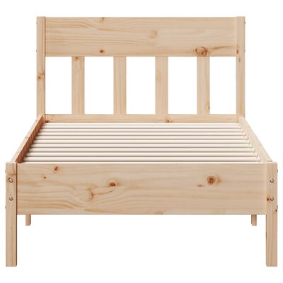 vidaXL Estructura de cama sin colchón madera maciza pino 75x190 cm