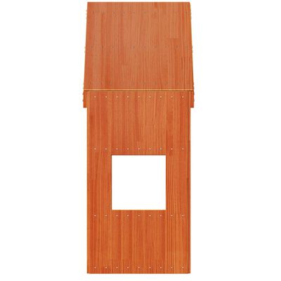 vidaXL Techo de cama infantil madera maciza pino marrón 55x84x132 cm