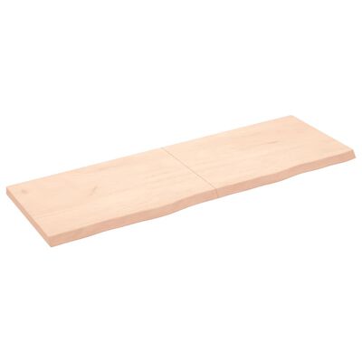 vidaXL Tablero de mesa madera maciza roble sin tratar 180x60x(2-6) cm