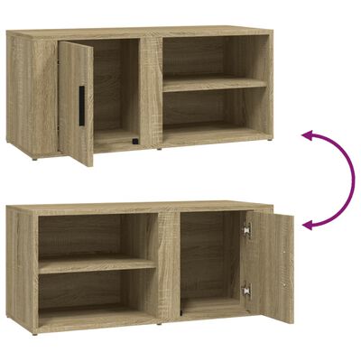 vidaXL Mueble TV 2 uds madera contrachapada roble Sonoma 80x31,5x36 cm