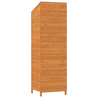 vidaXL Cobertizo de jardín madera maciza de abeto marrón 55x52x174,5cm