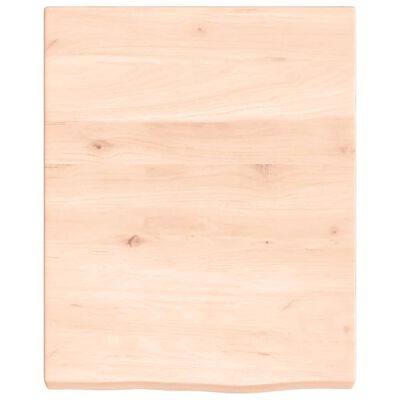 vidaXL Encimera de baño madera maciza sin tratar 40x50x(2-4) cm