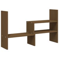 vidaXL Soporte monitor madera maciza pino marrón miel (39-72)x17x43 cm