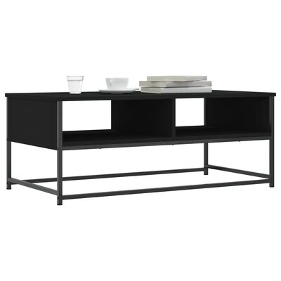 vidaXL Mesa de centro madera de ingeniería negro 100x51x40 cm