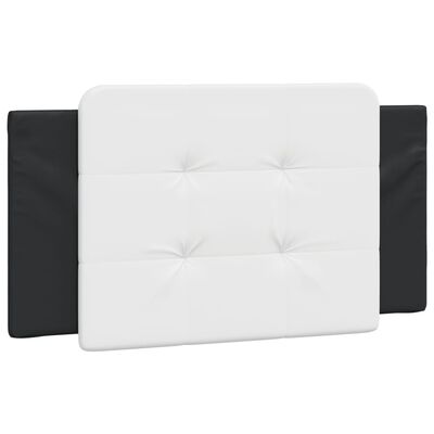 vidaXL Cabecero de cama acolchado cuero sintético blanco negro 100 cm