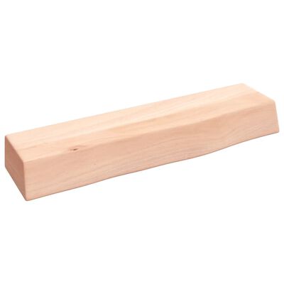 vidaXL Estante de pared madera maciza de roble sin tratar 40x10x6 cm