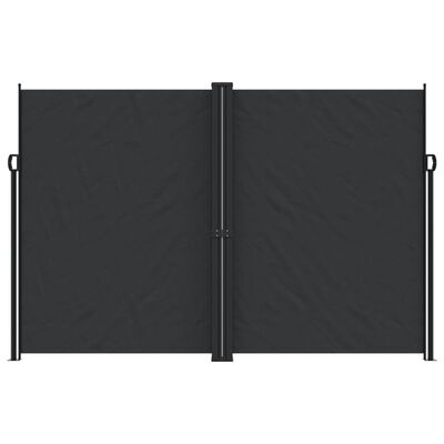 vidaXL Toldo lateral retráctil negro 220x1000 cm