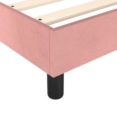 vidaXL Estructura de cama de terciopelo rosa 140x190 cm