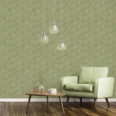 Noordwand Papel de pared Evergreen Wicker Natural verde