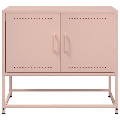 vidaXL Mueble para TV de acero rosa 68,5x39x60,5 cm