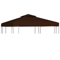 vidaXL Toldo de cenador 2 niveles marrón 310 g/m² 3x3 m