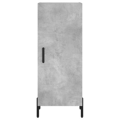 vidaXL Aparador de madera contrachapada gris hormigón 34,5x34x180 cm