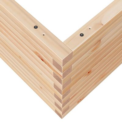 vidaXL Jardinera de madera maciza de pino 100x100x46 cm