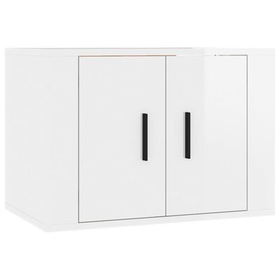 vidaXL Set de muebles de TV 4 pzas madera contrachapada blanco brillo