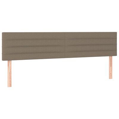 vidaXL Cabecero con LED de tela gris taupe 200x5x78/88 cm