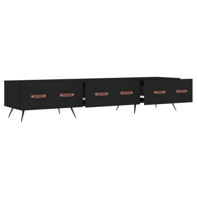 vidaXL Mueble de TV madera de ingeniería negro 150x36x30 cm