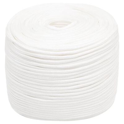 vidaXL Cuerda de barco polipropileno blanco intenso 6 mm 50 m