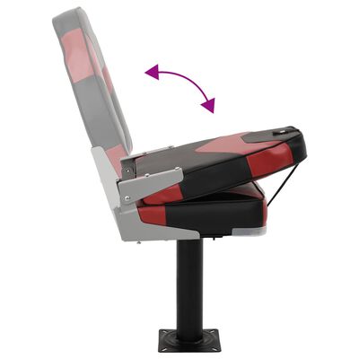 vidaXL Asiento para barco con pedestal giratorio 360°