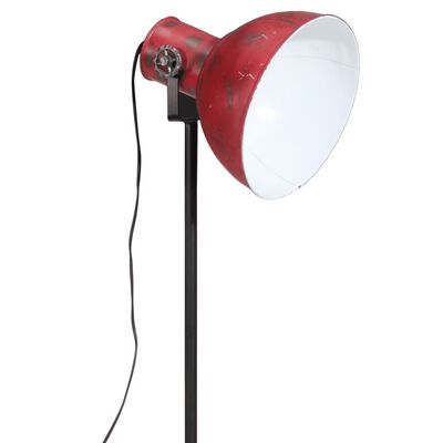 vidaXL Lámpara de pie rojo desgastado 25 W E27 61x61x90/150 cm
