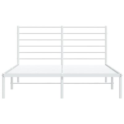 vidaXL Estructura cama sin colchón con cabecero metal blanco 120x190cm