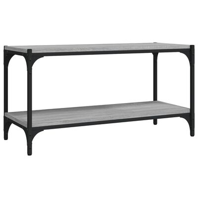 vidaXL Mueble para TV contrachapada y acero gris Sonoma 80x33x41 cm