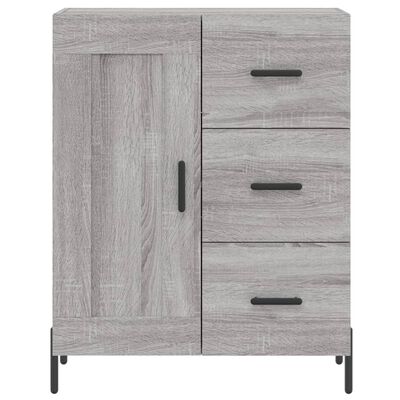 vidaXL Aparador de madera de ingeniería gris Sonoma 69,5x34x90 cm