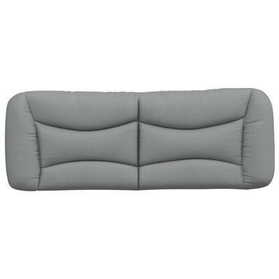 vidaXL Cabecero de cama acolchado tela gris claro 140 cm