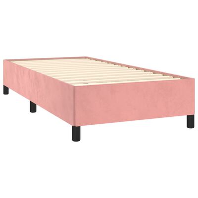 vidaXL Estructura de cama sin colchón terciopelo rosa 100x200 cm