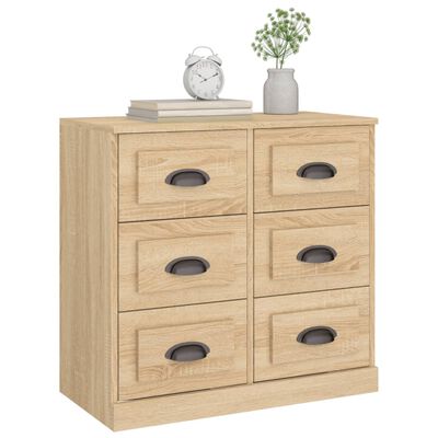 vidaXL Aparador de madera contrachapada roble Sonoma 70x35,5x67,5 cm