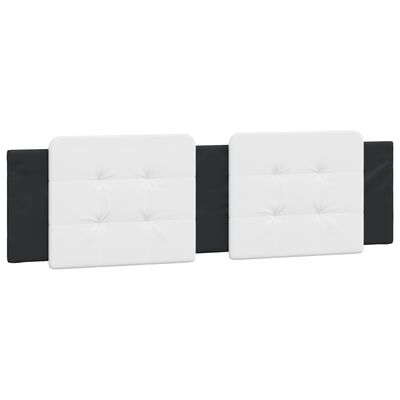 vidaXL Estructura de cama con LED sin colchón negro blanco 180x200 cm