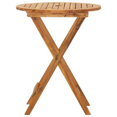 vidaXL Comedor de jardín plegable 3 piezas madera maciza de acacia