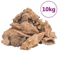 vidaXL Piedras de dragón marrón 10 kg 1-10 cm