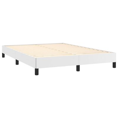 vidaXL Estructura de cama de cuero sintético blanco 140x200 cm