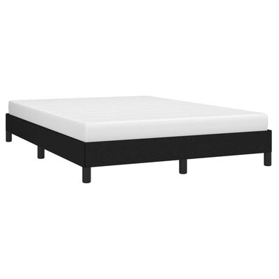 vidaXL Cama sin colchón tela negro 140x200 cm