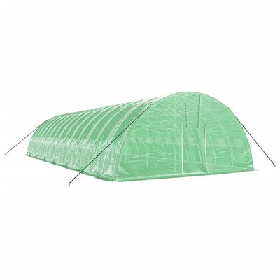 vidaXL Invernadero con estructura de acero verde 84 m² 14x6x2,85 m