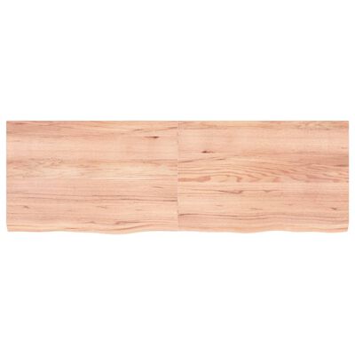 vidaXL Tablero mesa madera roble tratada marrón claro 180x60x(2-6) cm