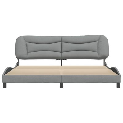 vidaXL Cama sin colchón tela gris claro 200x200 cm