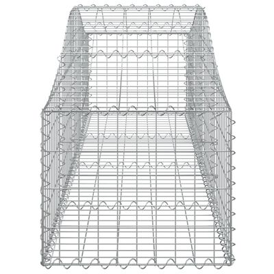 vidaXL Cestas de gaviones 13 uds forma de arco hierro 200x50x40/60 cm